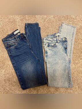 American Eagle Outfitters Straight Leg Jeans - Dark Wash & Light Wash